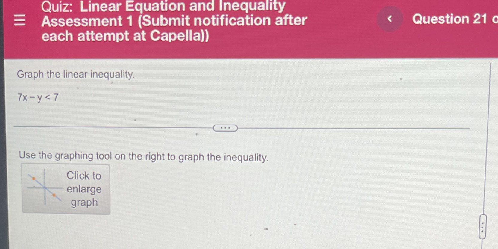 Quiz: Linear Equation and Inequality Assessment 1