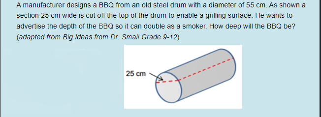 A manufacturer designs a BBQ from an old steel