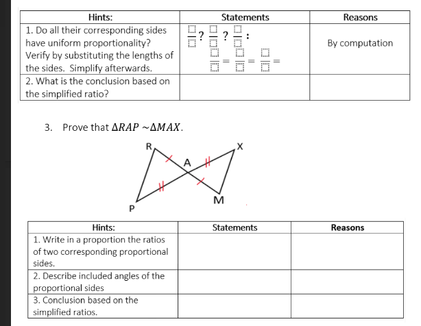 Activity 2. PROVE IT! D 1. Prove that ADAM ~AFAN.