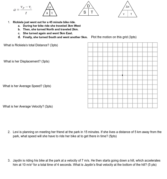 SHOW ALL WORK S T 1. Rickiela just went out for a