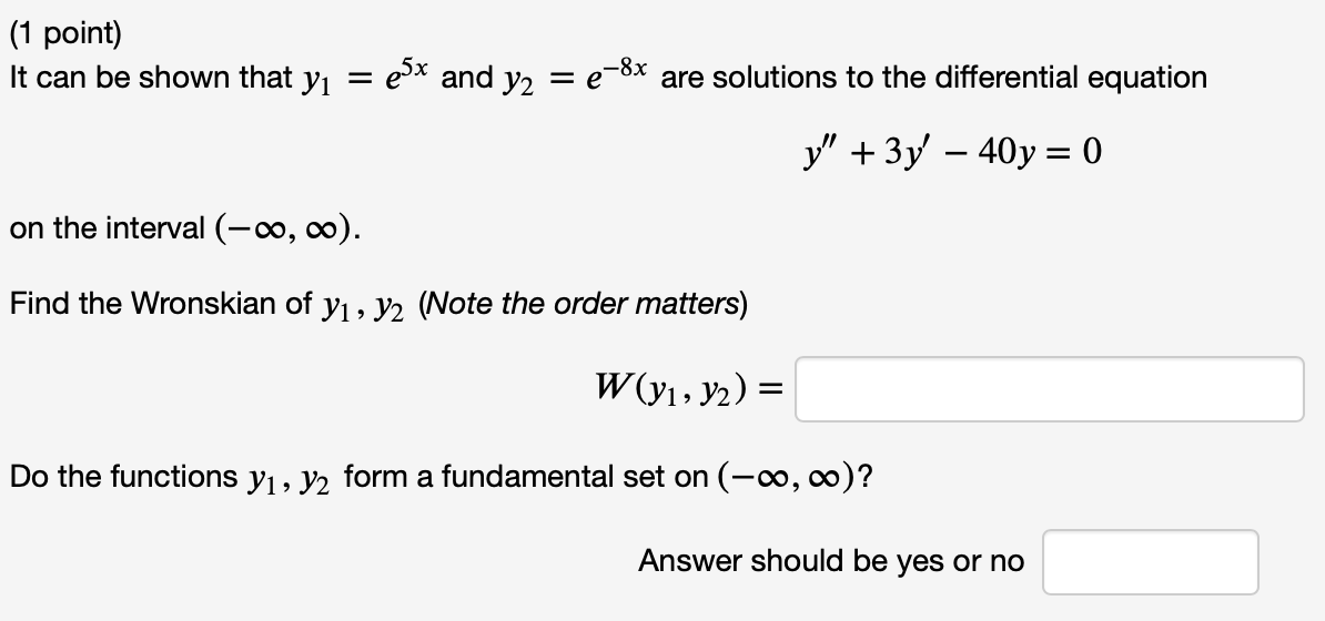Questions are as follows: (1 point) It can be
