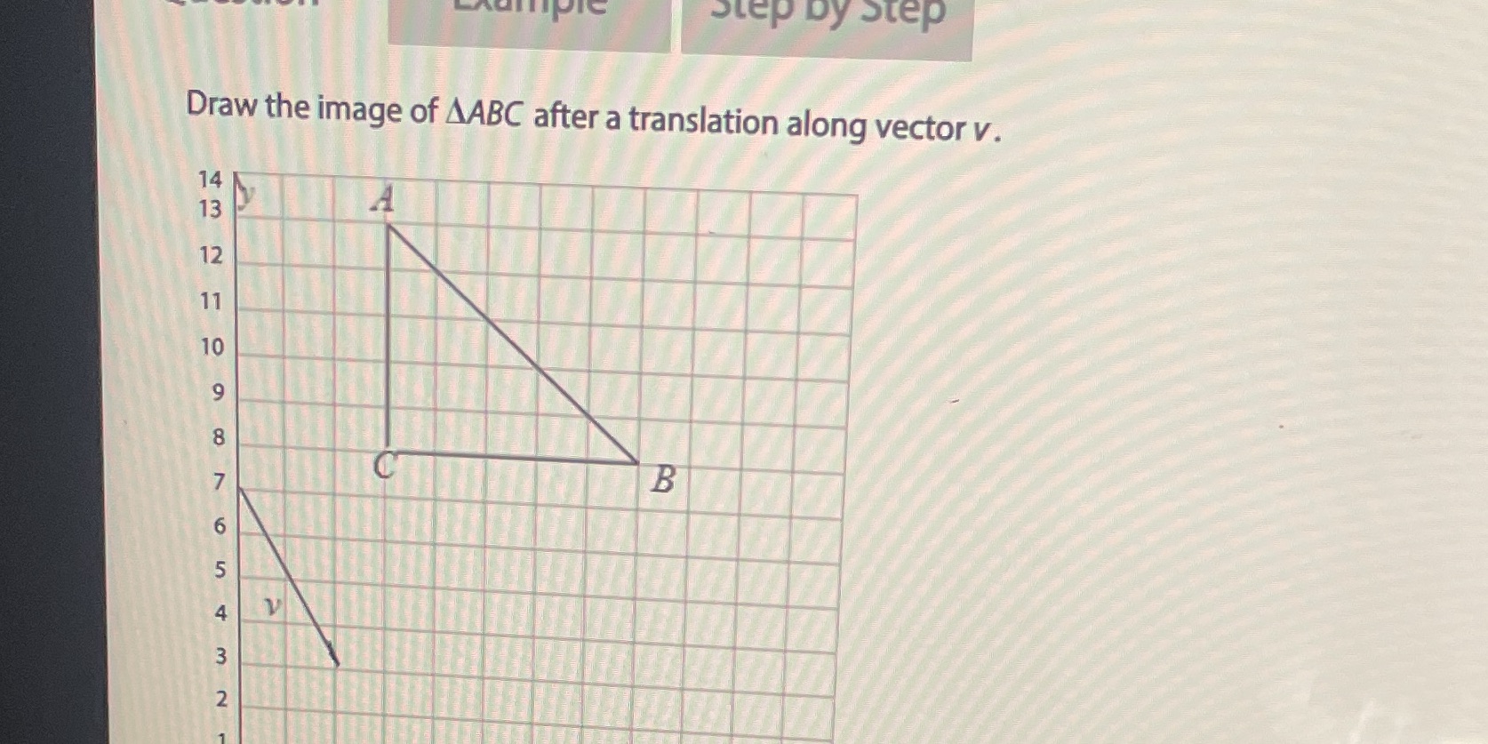 Step by Step Draw the image of AABC after a