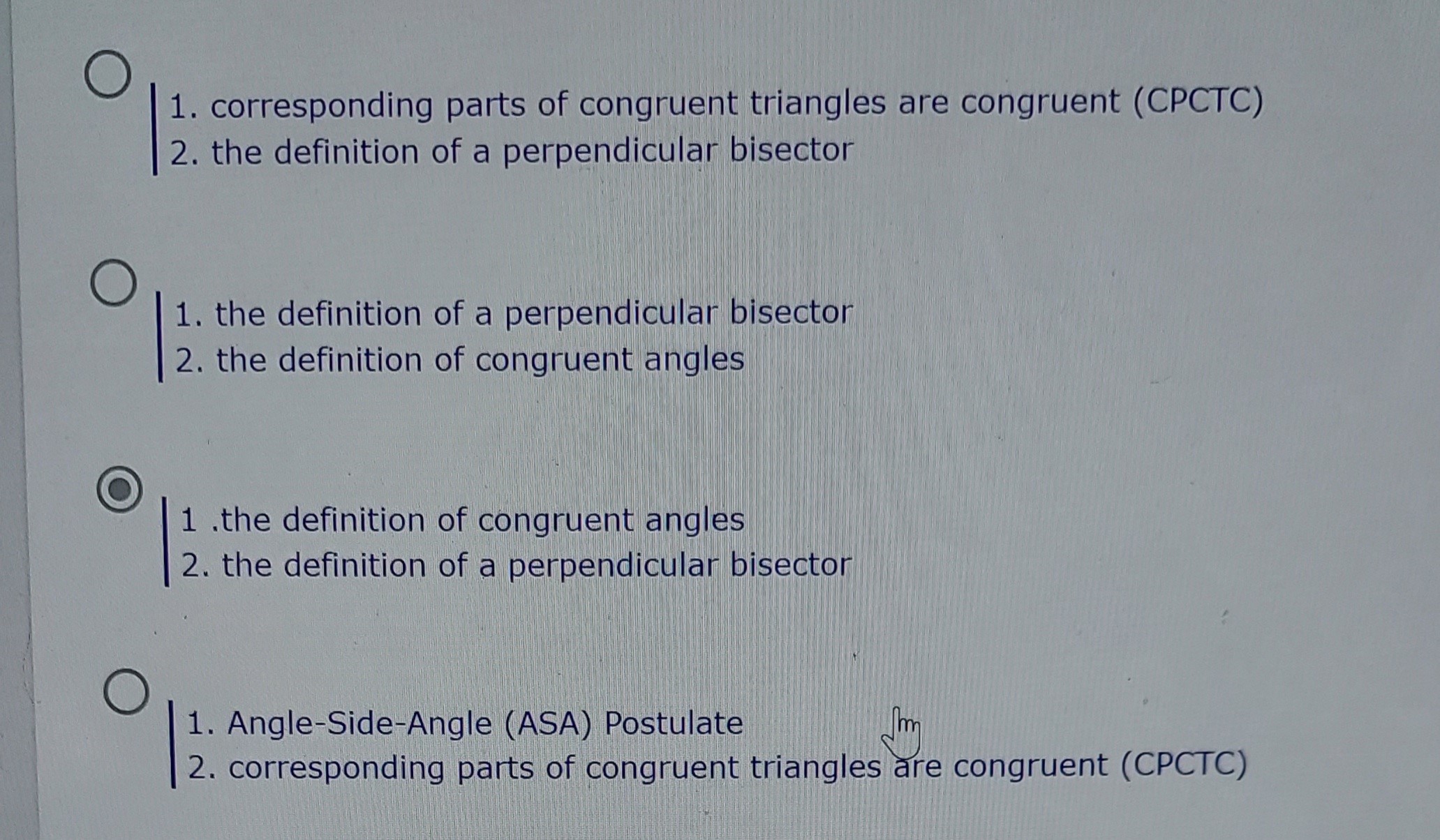 X 3. In AABC shown below, 4BAC is congruent to