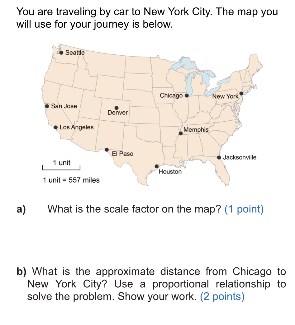 You are traveling by car to New York City. The