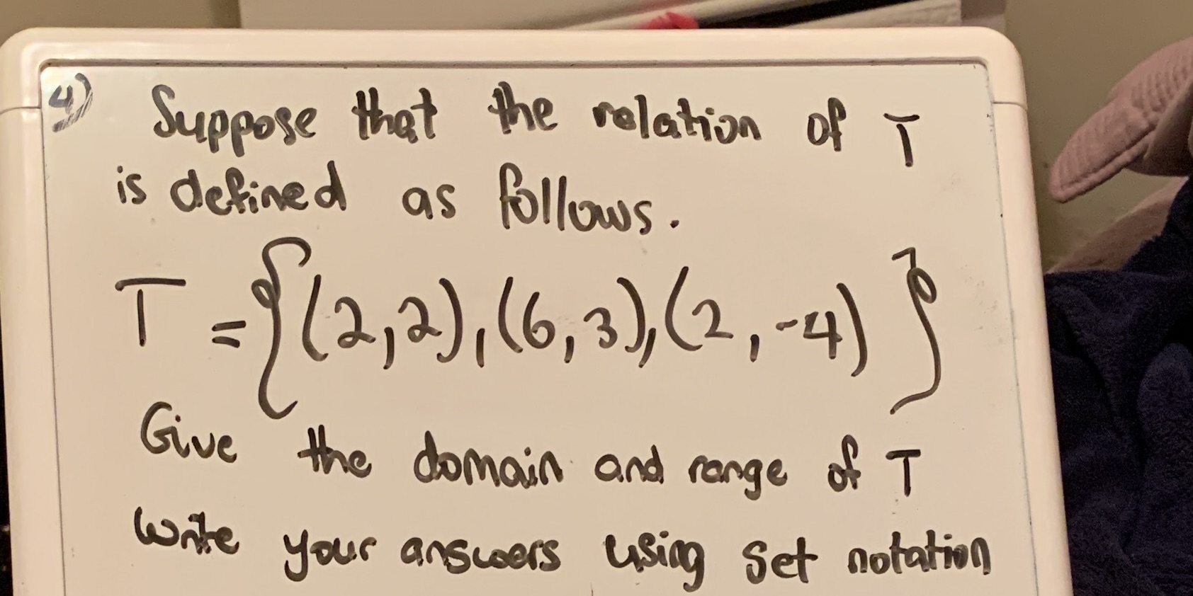 Suppose that the relation of T is defined as