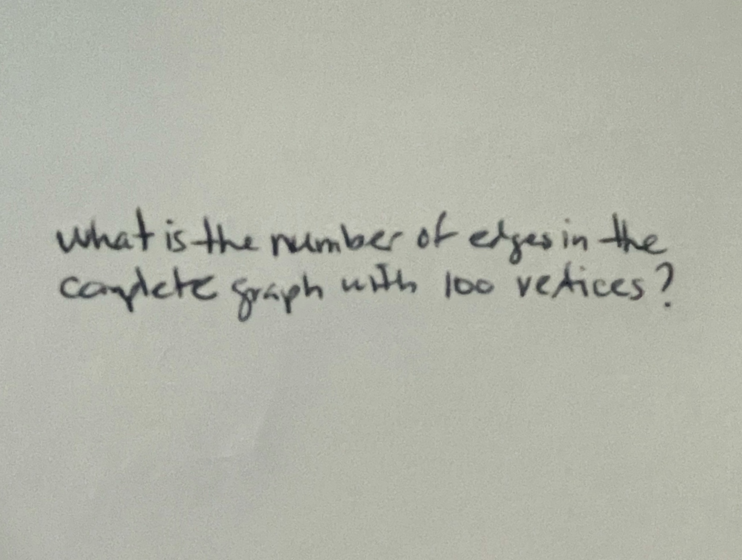 what is the number of edges in the complete graph