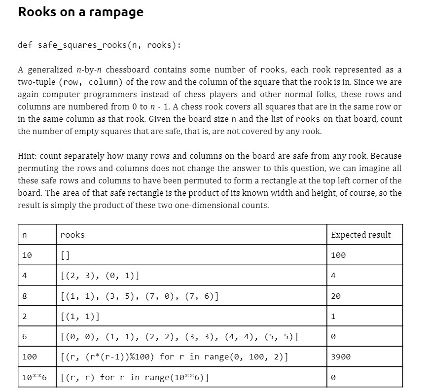Rooks on a rampage def safe_squares_rooks(nj