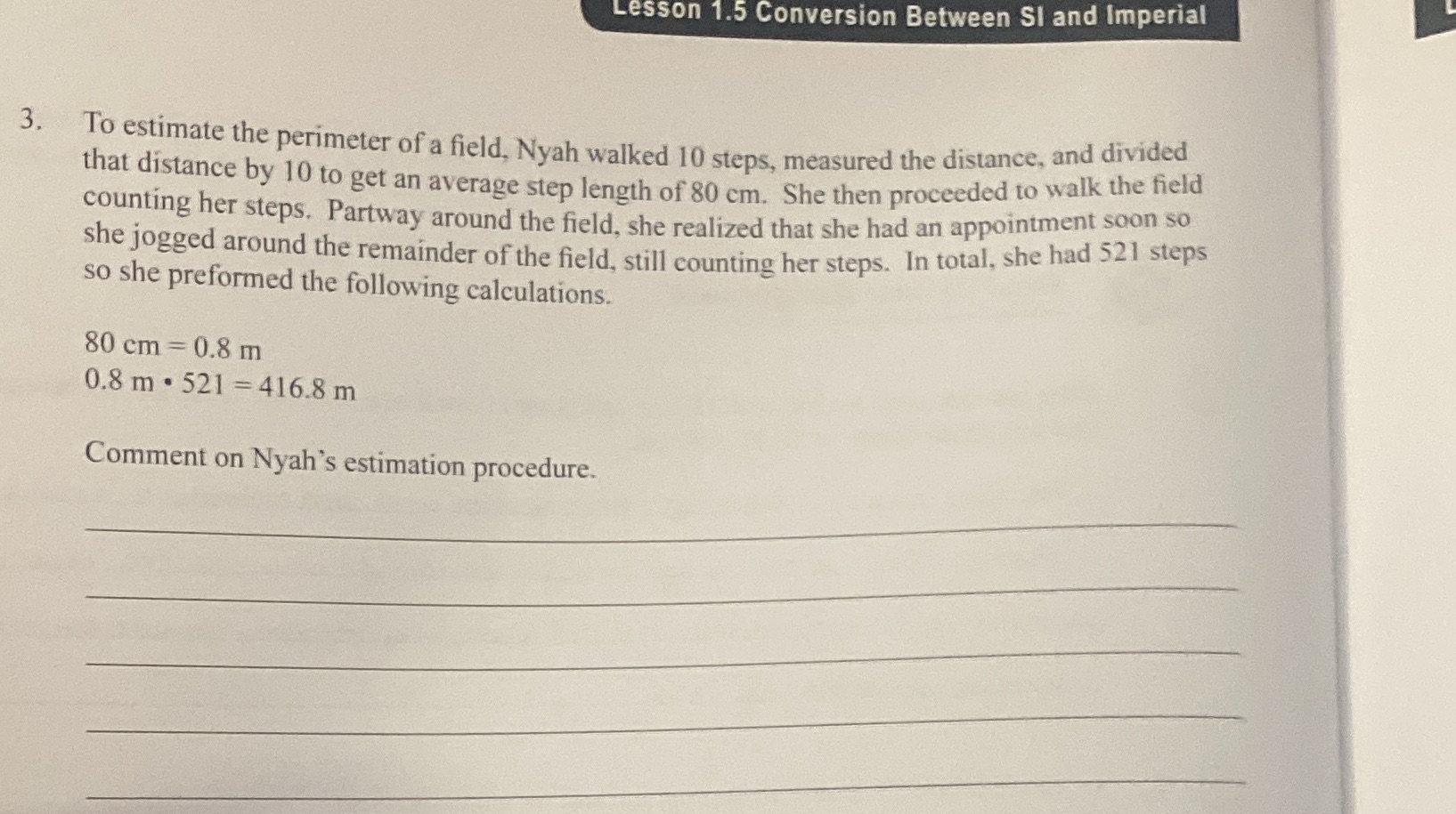 Lesson 1.5 Conversion Between SI and Imperial 3.