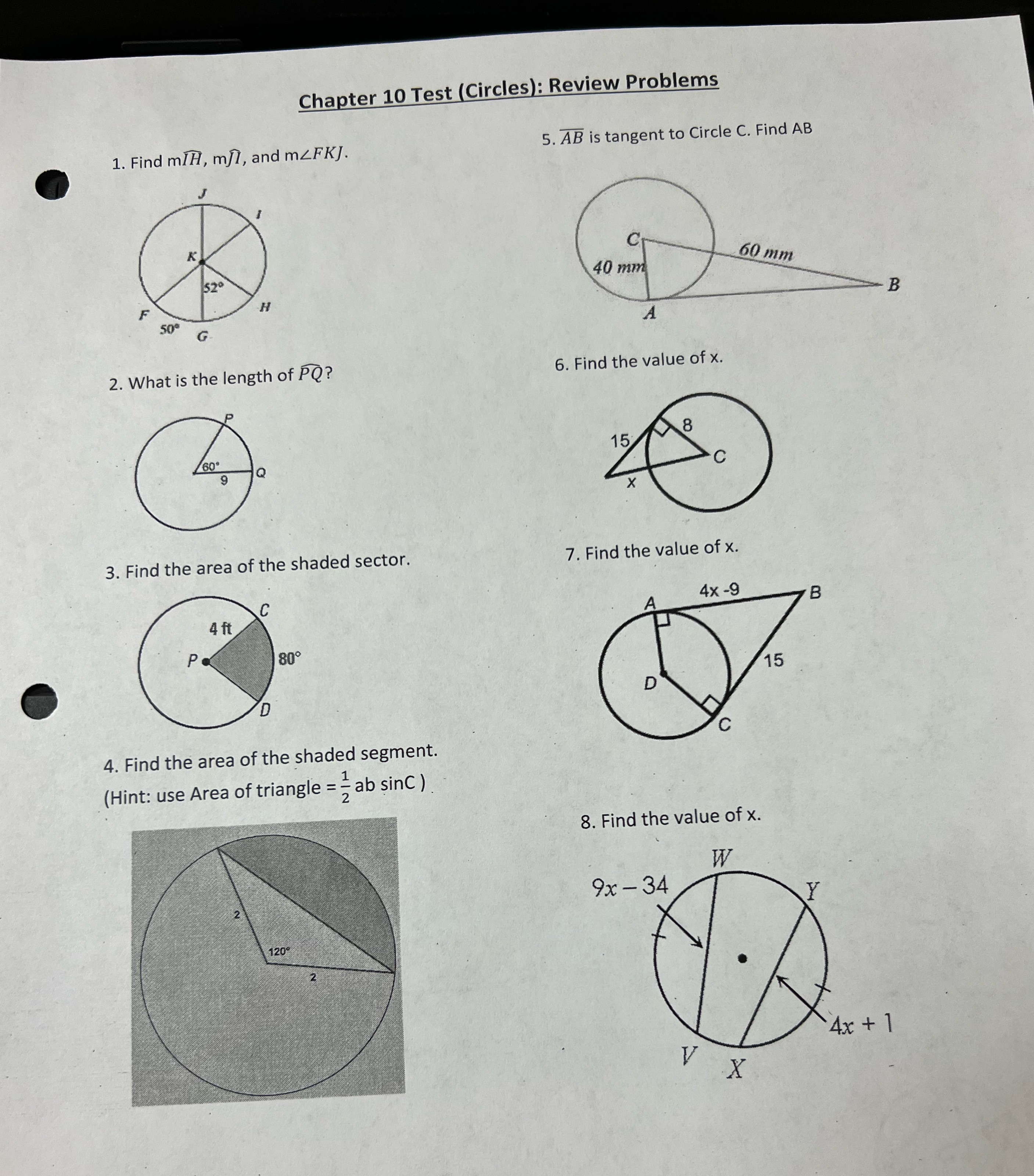 Please do questions/components 1-8 andshow your
