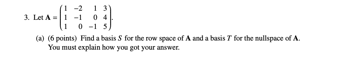 l 2 1 3 3. LetA= 1 l 0 4. 1 0 1 5 (a) (6 points)