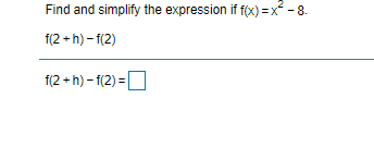 Find and simplify the expression if f(() = x" -