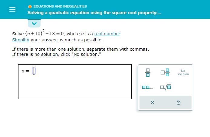 module is equations and inequalities, topic is