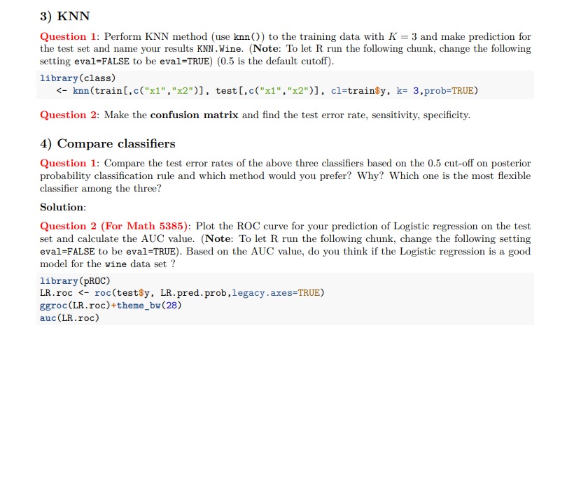Project 2 :Please answer each question after the