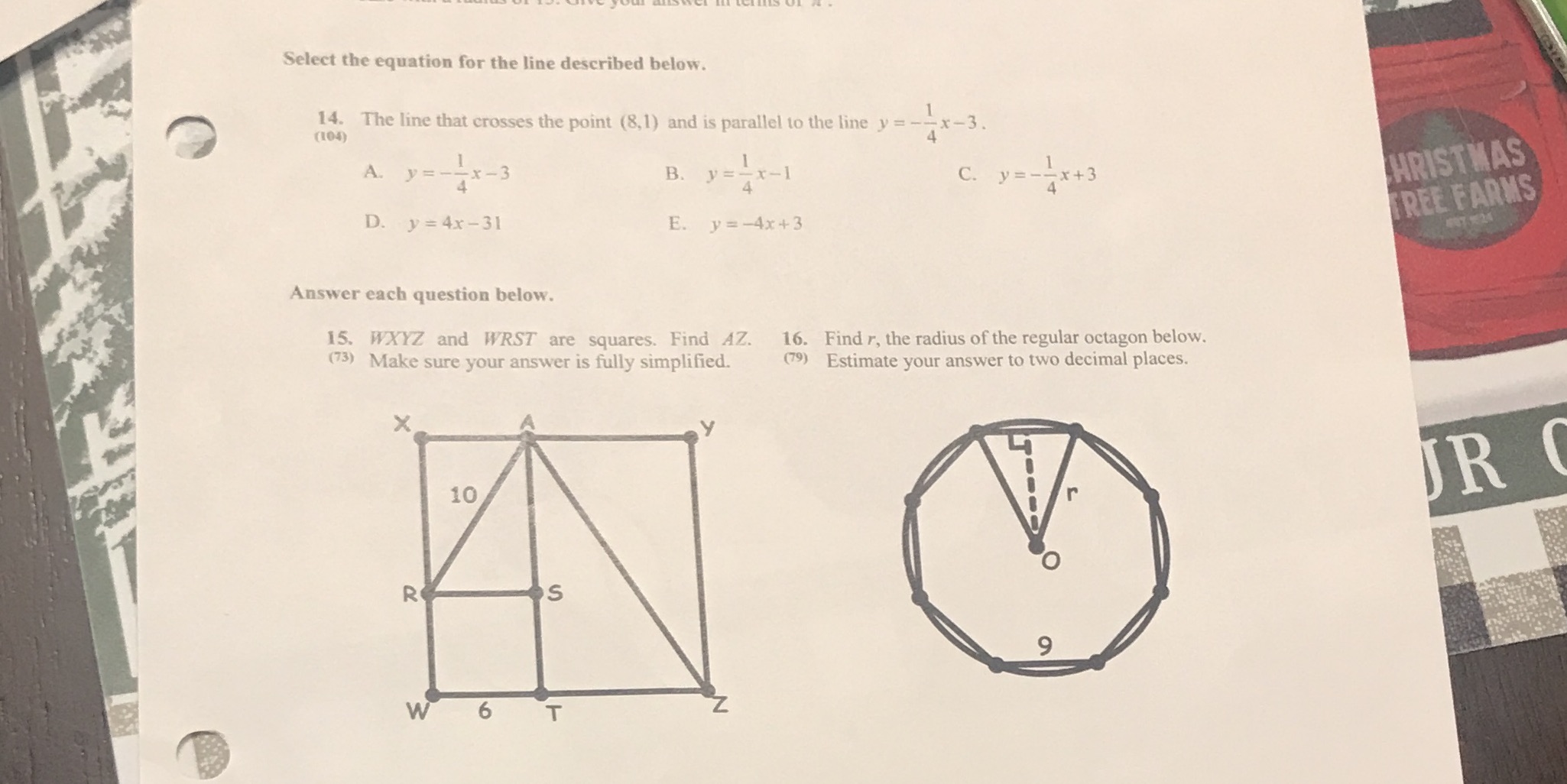 Could you help with 14-16 please Select the
