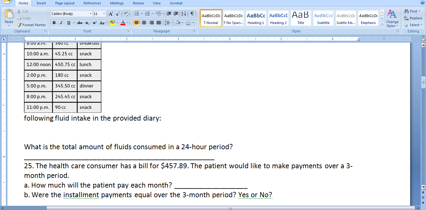 Home Insert Page Layout References Mailings