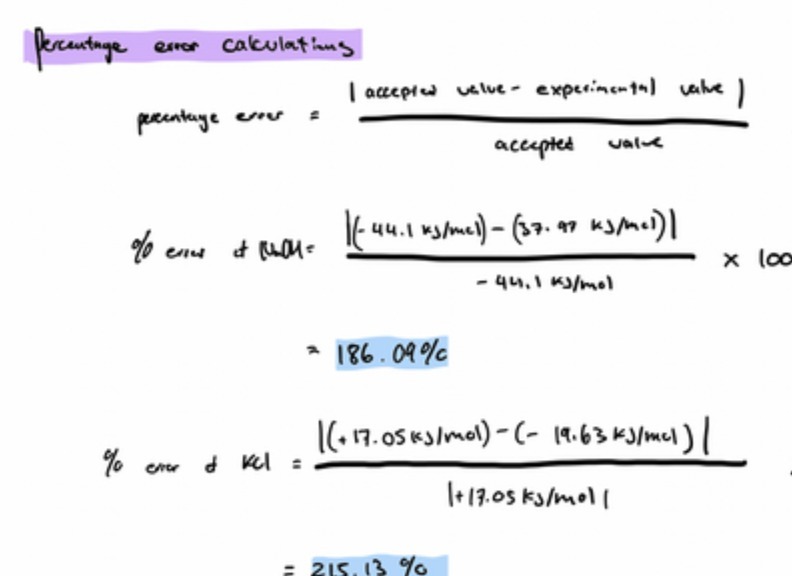 Percentage error calculations percentage creus =