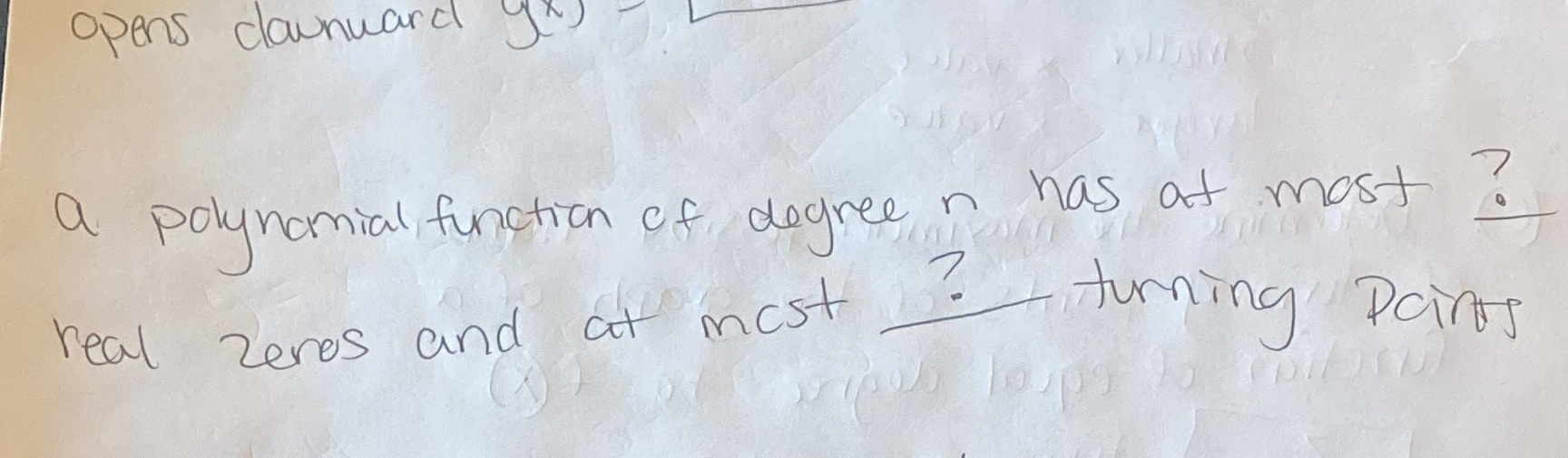 opens clownward you) a polynomial, function of
