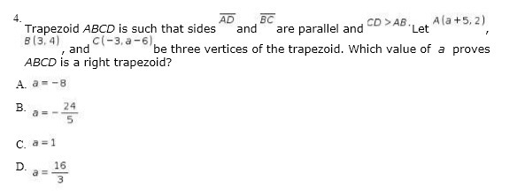 AD BC Trapezoid ABCD is such that sides are