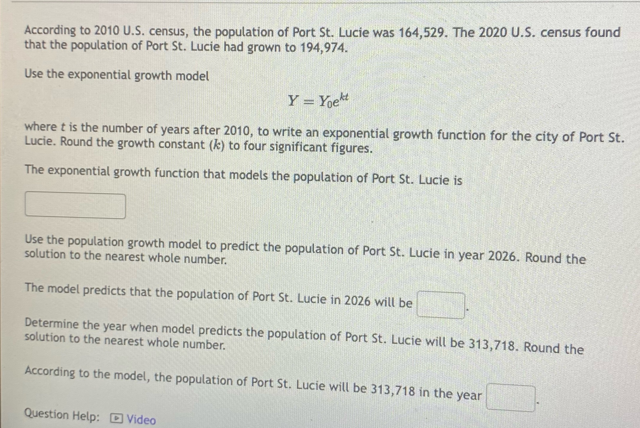 According to 2010 U.S. census, the population of