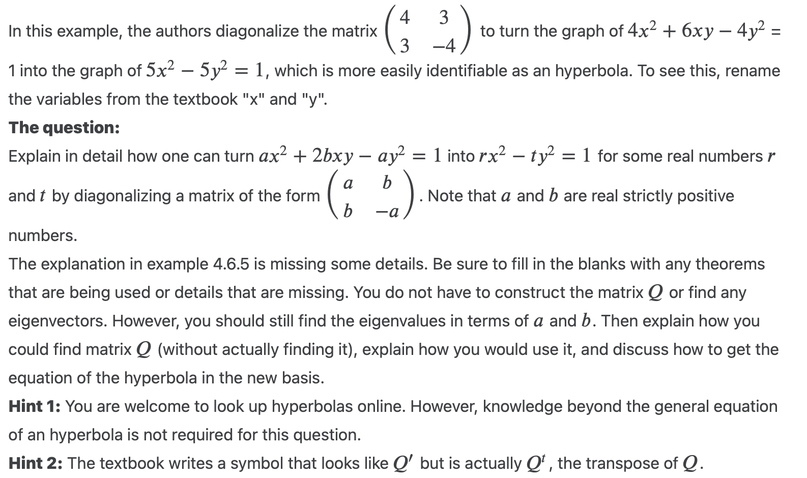 First read example 4.6.5. from the Damiano and