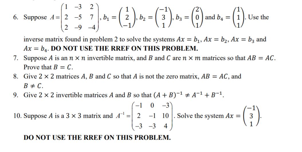 10. 1 '3 2 1 1 2 1 Suppose A: 2 5 7 ,b1=(2 ),b2