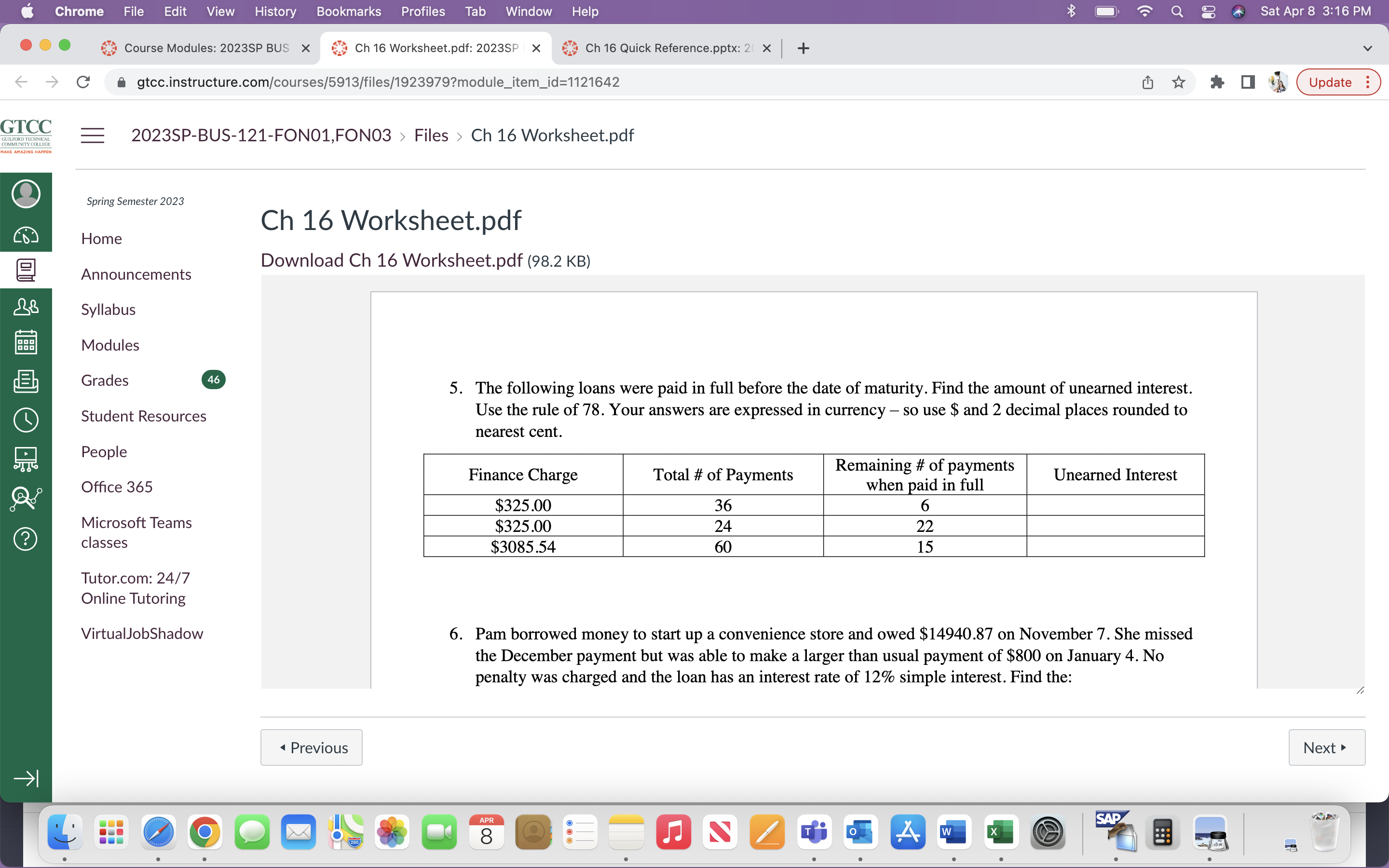 Chrome File Edit View History Bookmarks Profiles