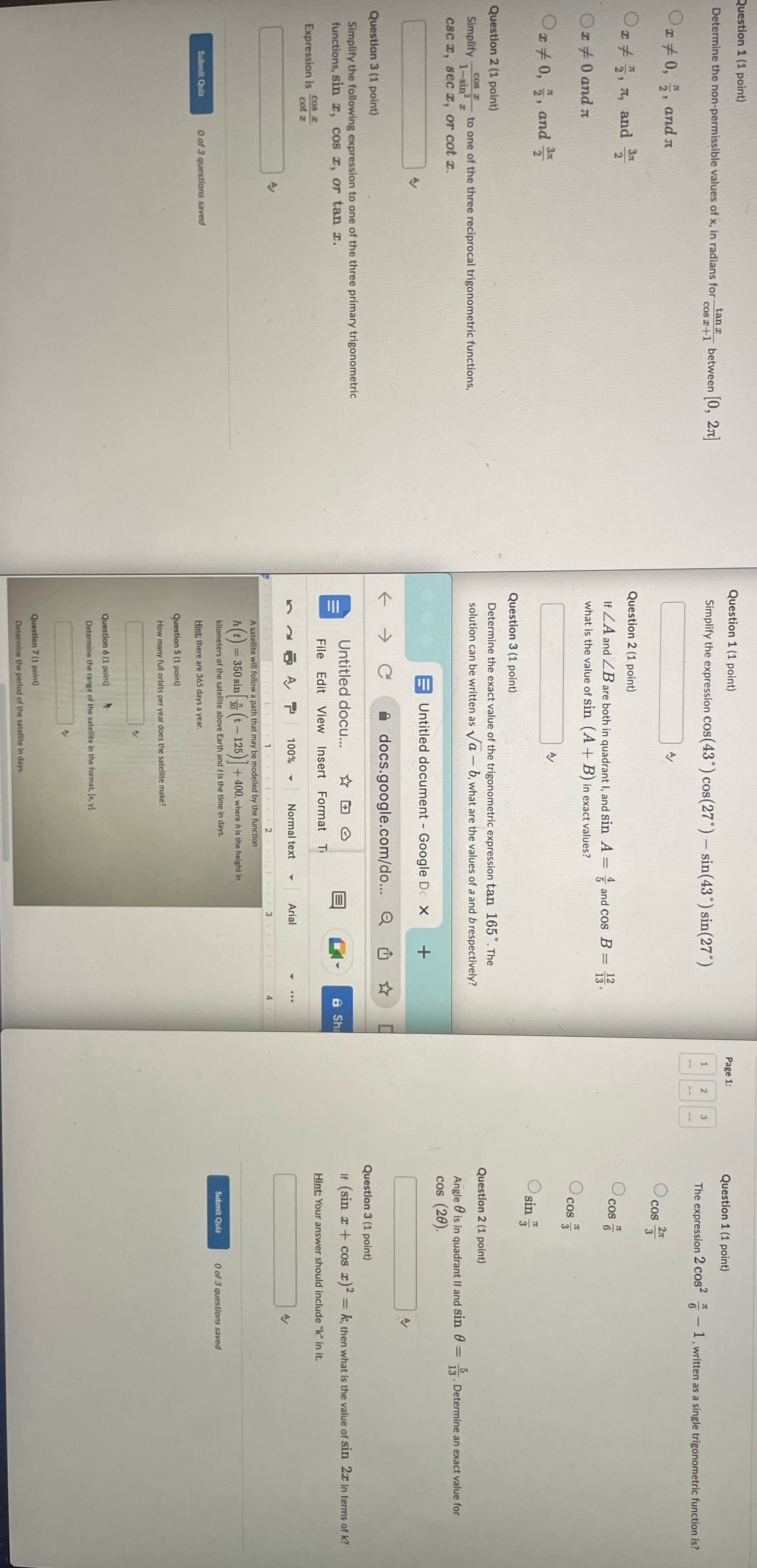 Question 1 (1 point) Question 1 (1 point) Page 1