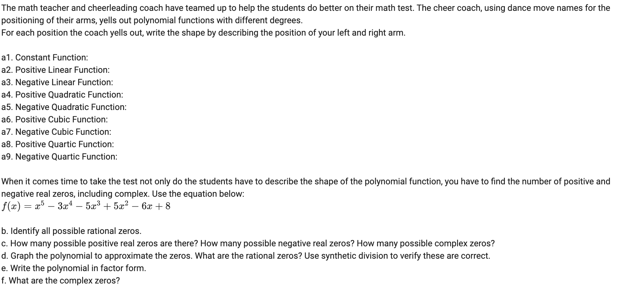 The math teacher and cheerleading coach have