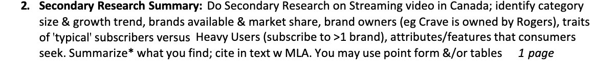 Secondary Research Summary: Do Secondary Research
