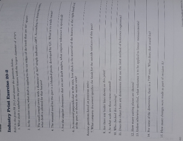 Industry Print Exercise 20-2 Refer to the print