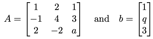 Let a and q be real numbers, and consider the