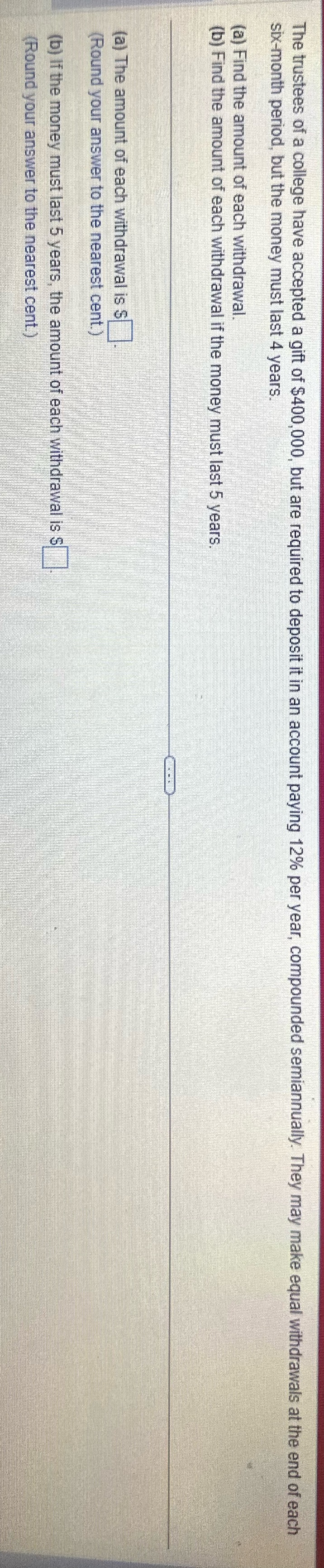 The trustees of a college have accepted a gift of