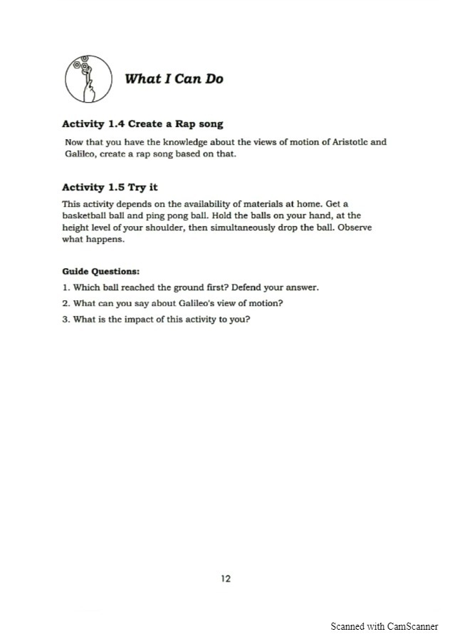 What I Can Do Activity 1.4 Create a Rap song Now