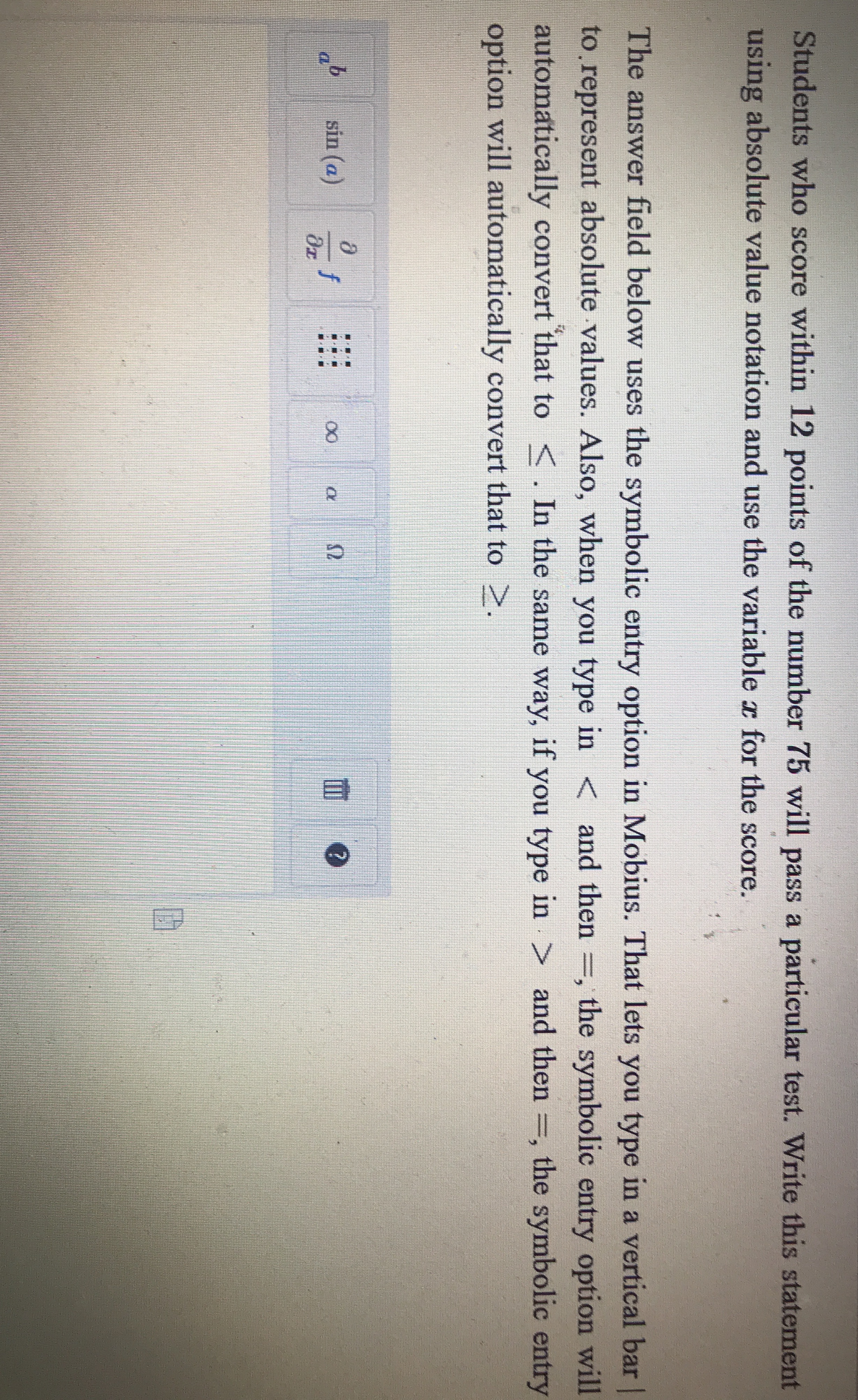 How do I solve this? Students who score within 12