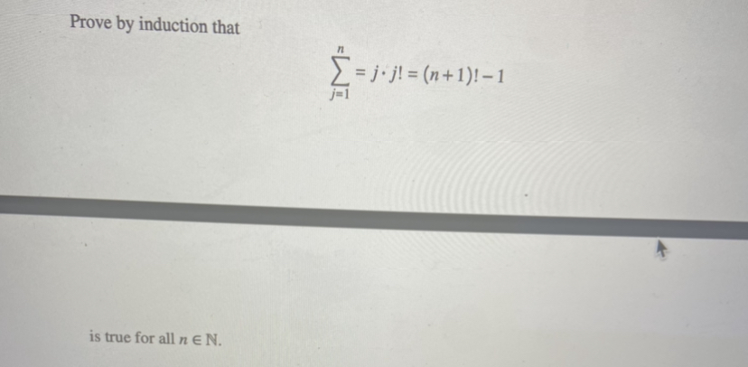 Discrete math proof: Prove by induction that = j