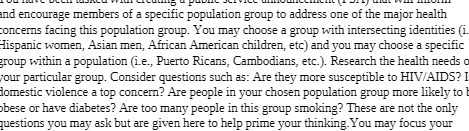 and encourage members of a specific population