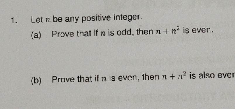 how to solve 1. Let n be any positive integer.