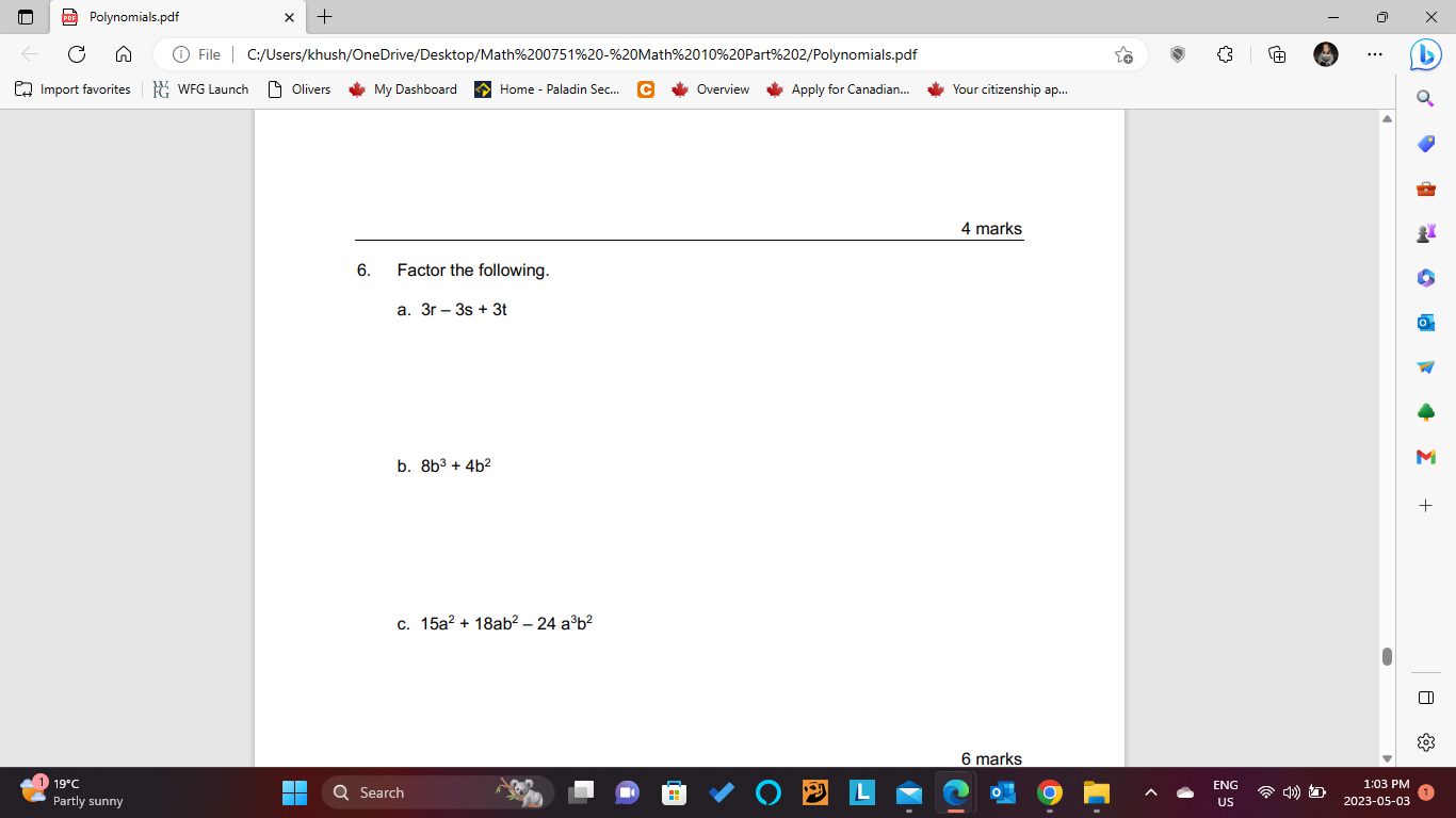 Please write by the hand in a paper please. and