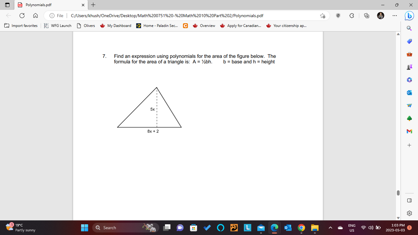Please write by the hand in a paper please. and