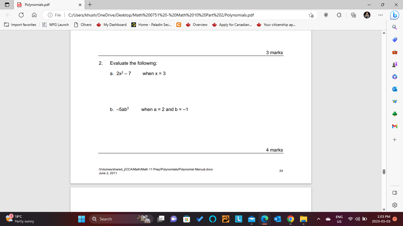 Please write by the hand in a paper please. and