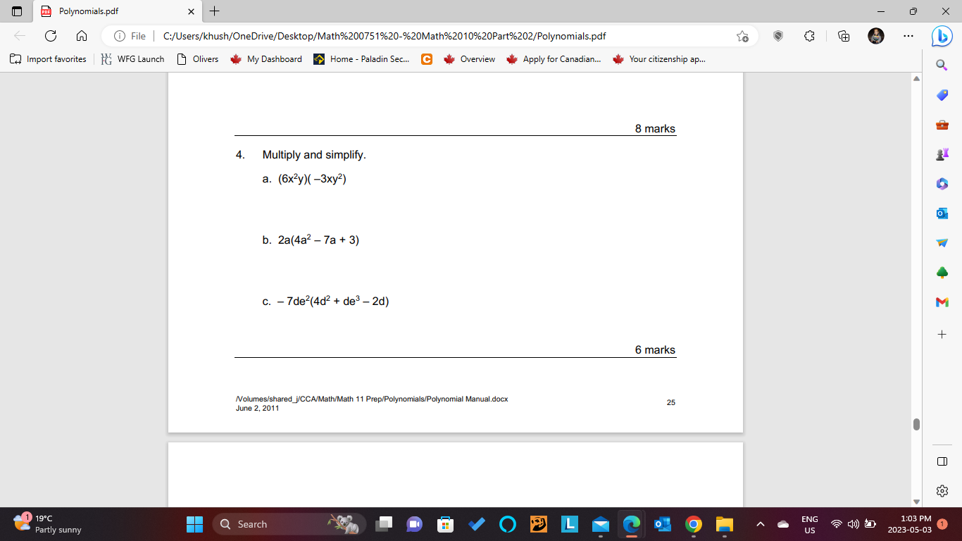 Please write by the hand in a paper please. and