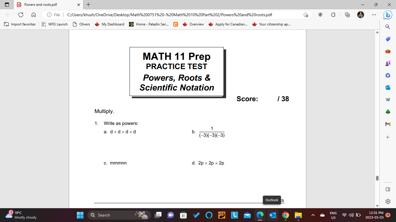 Please write by the hand in a paper please. and