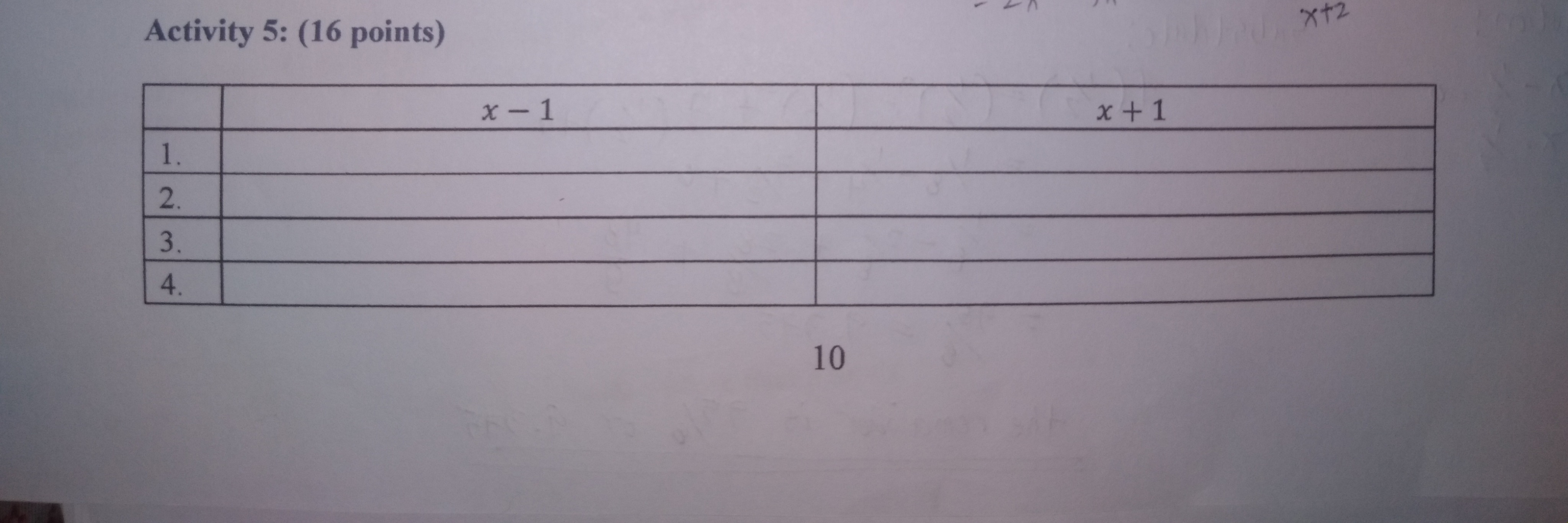 Just put the final answer on the box; solution) 4