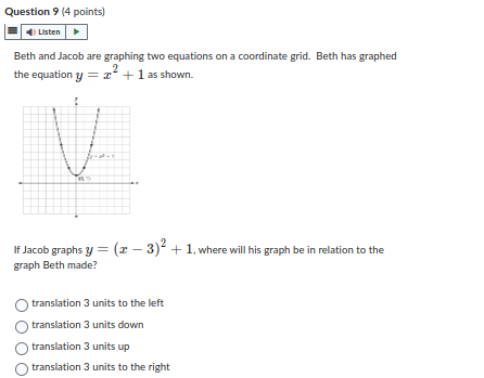 Question 6 (4 points] Listen Over what