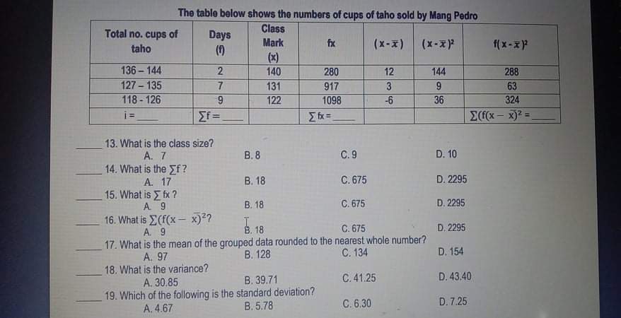 Please see the attachment thank you The table