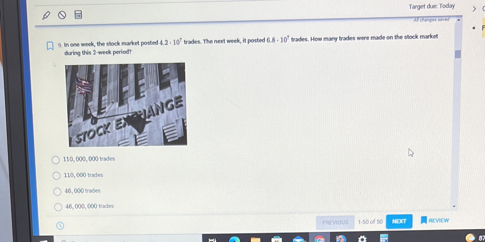 Target due: Today All changes saved 9. In one