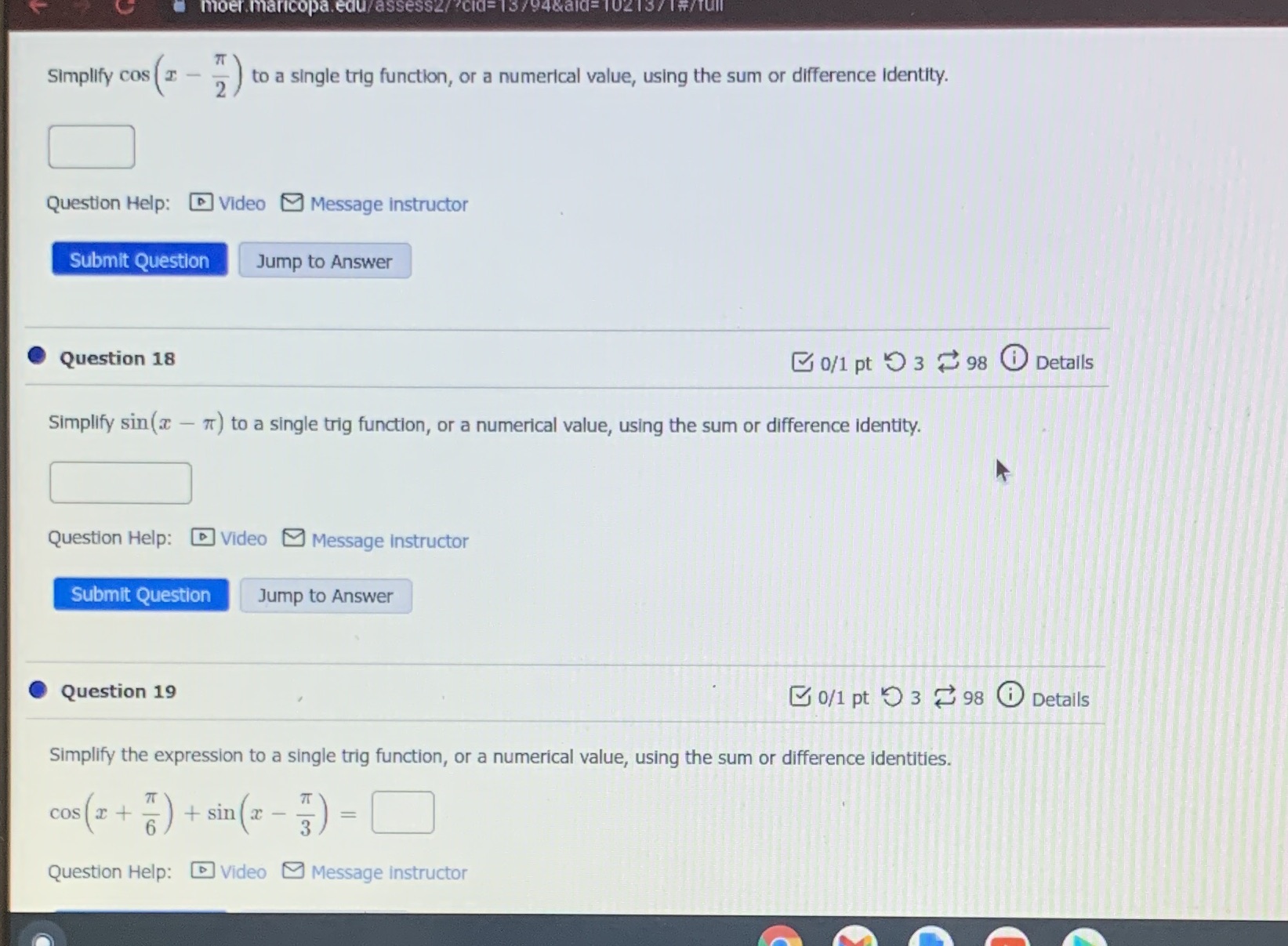 Please solve these three, no need to show work or