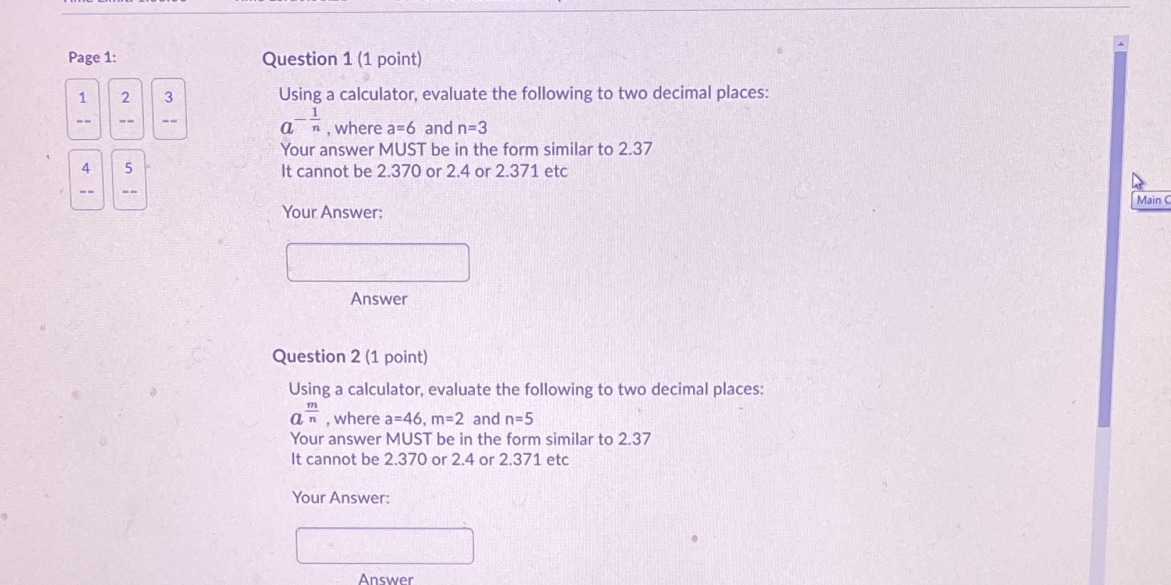 I need answers to these Page 1: Question 1 (1