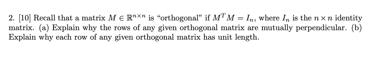 Please help me. Thanks! \f2. [10] Recall that a