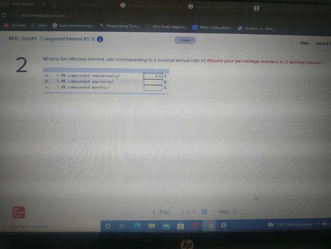 please help me ion 2 - MHC Quiz#4 Calcula G